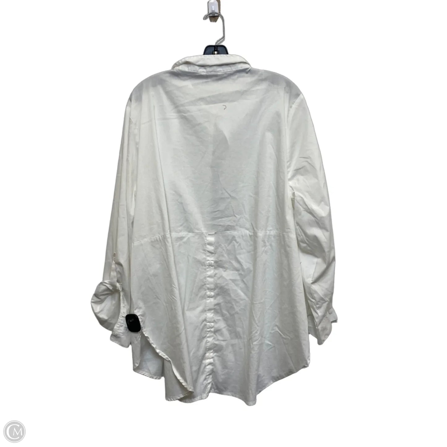 Top Long Sleeve By Cato In White, Size: 3x