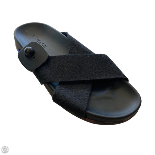 Sandals Designer By Rothys In Black, Size: 8.5