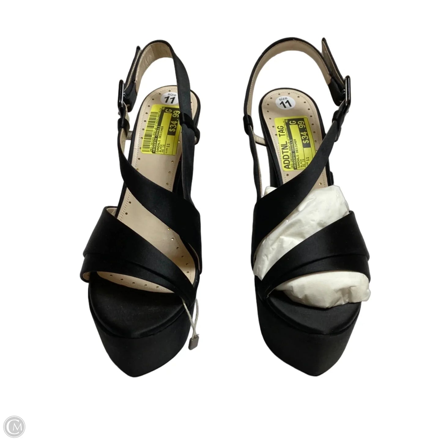 Sandals Designer By Roberto Cavalli In Black, Size: 11