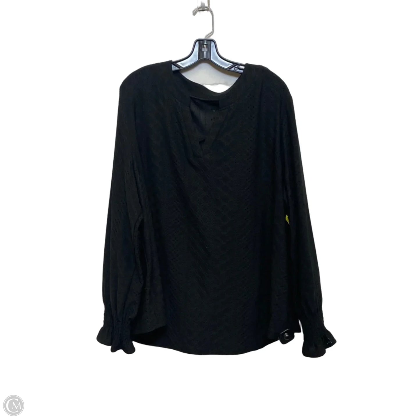 Top Long Sleeve By Clothes Mentor In Black, Size: 3x