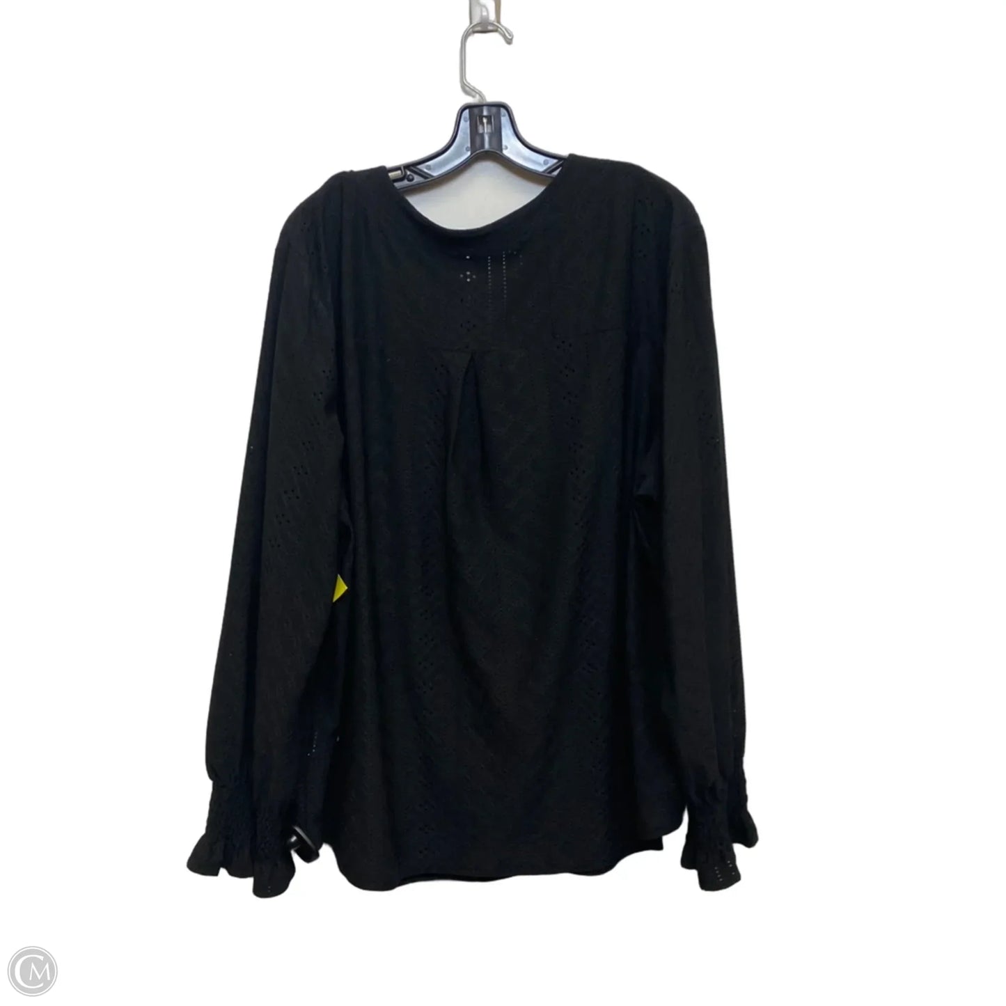 Top Long Sleeve By Clothes Mentor In Black, Size: 3x
