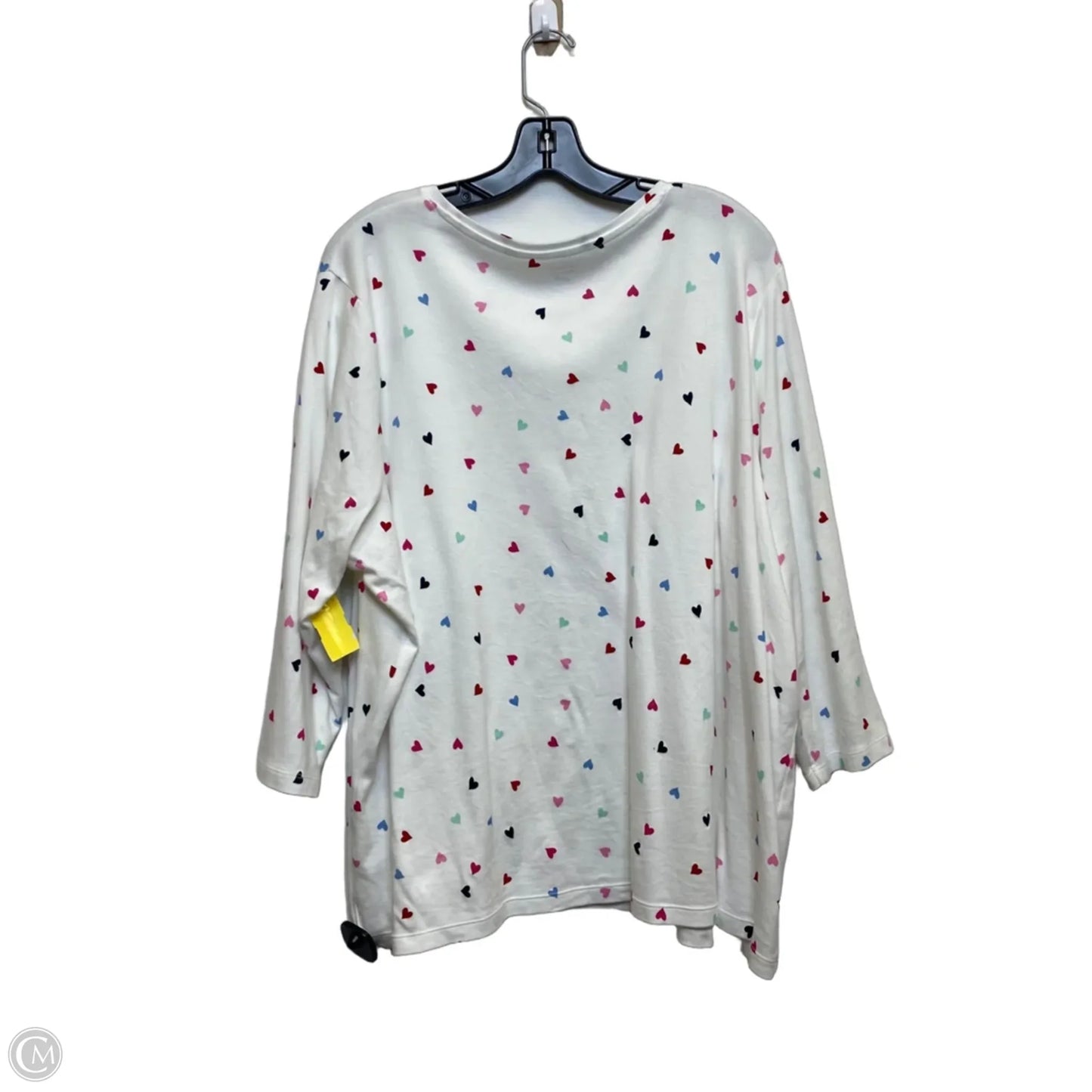 Top Long Sleeve By Kim Rogers In White, Size: 3x
