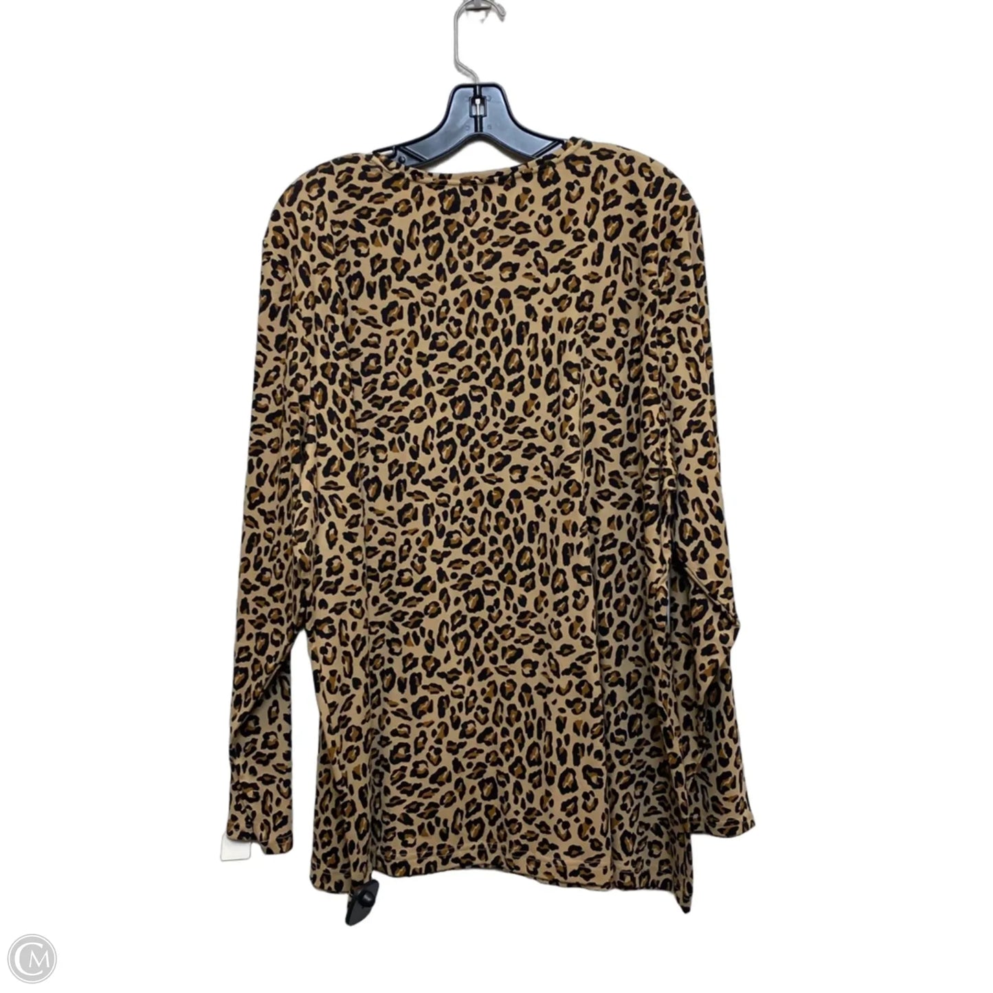 Top Long Sleeve By Croft And Barrow In Animal Print, Size: 3x