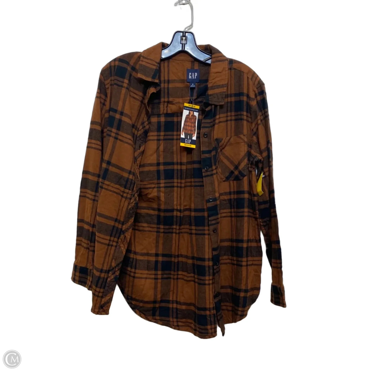 Top Long Sleeve By Gap In Brown, Size: M