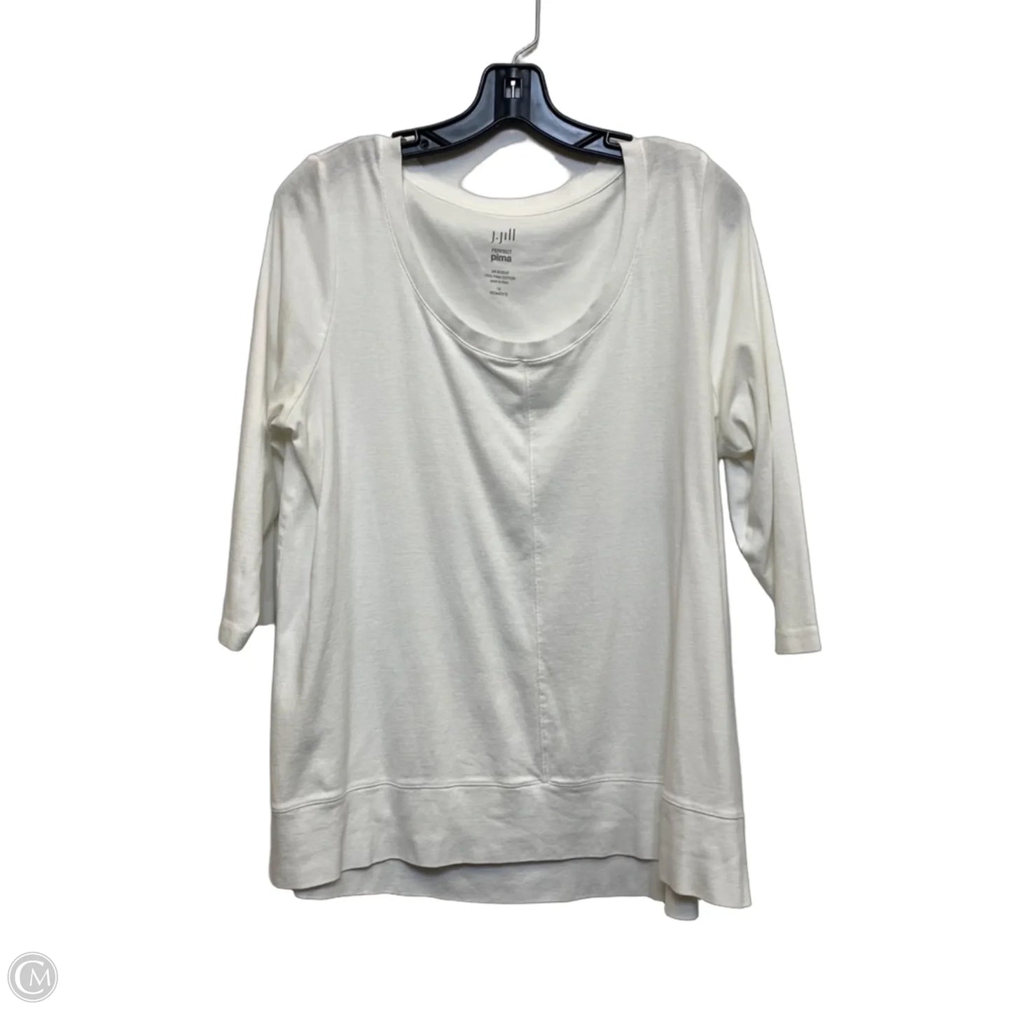 Top Long Sleeve By J. Jill In White, Size: 1x
