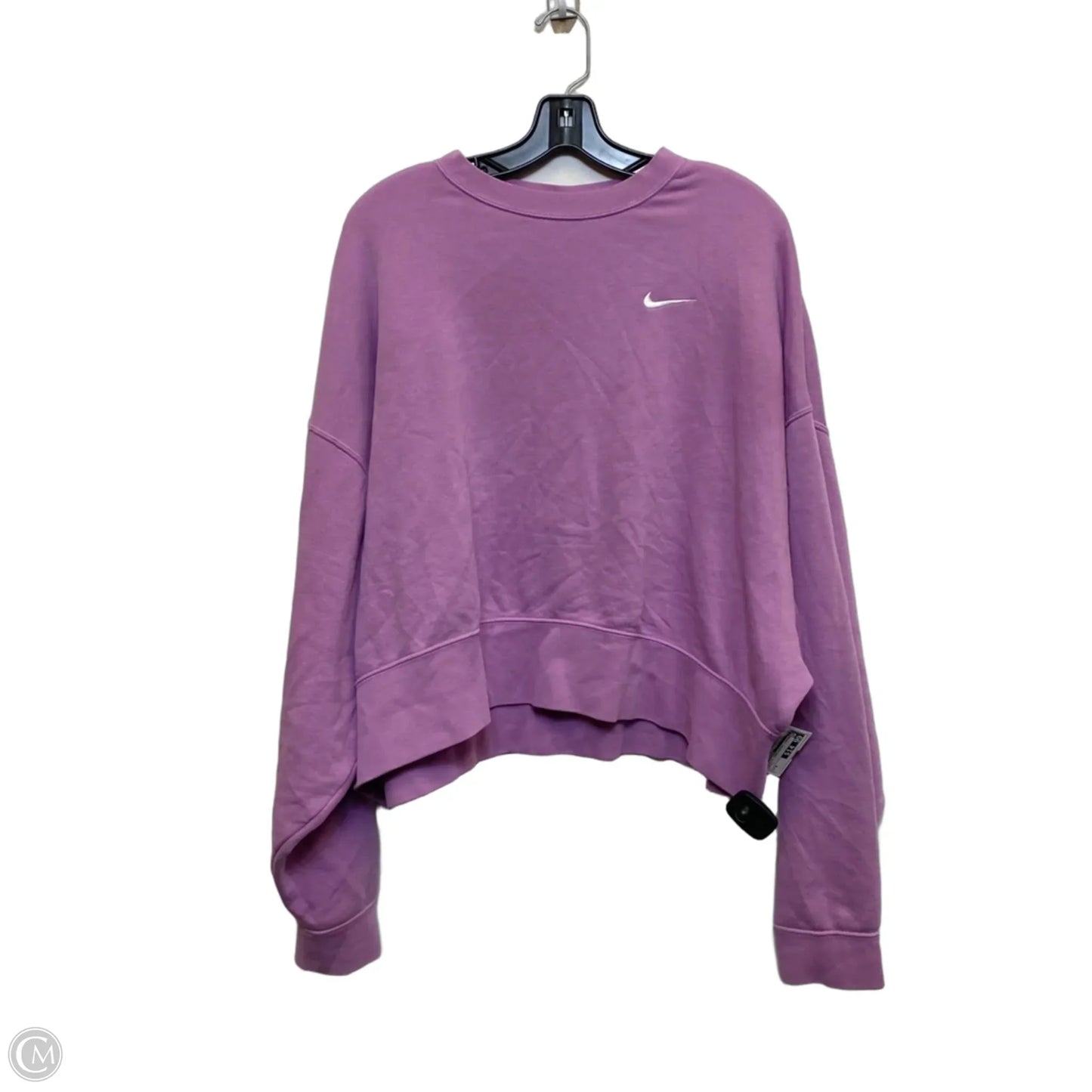 Athletic Sweatshirt Crewneck By Nike Apparel In Purple, Size: M