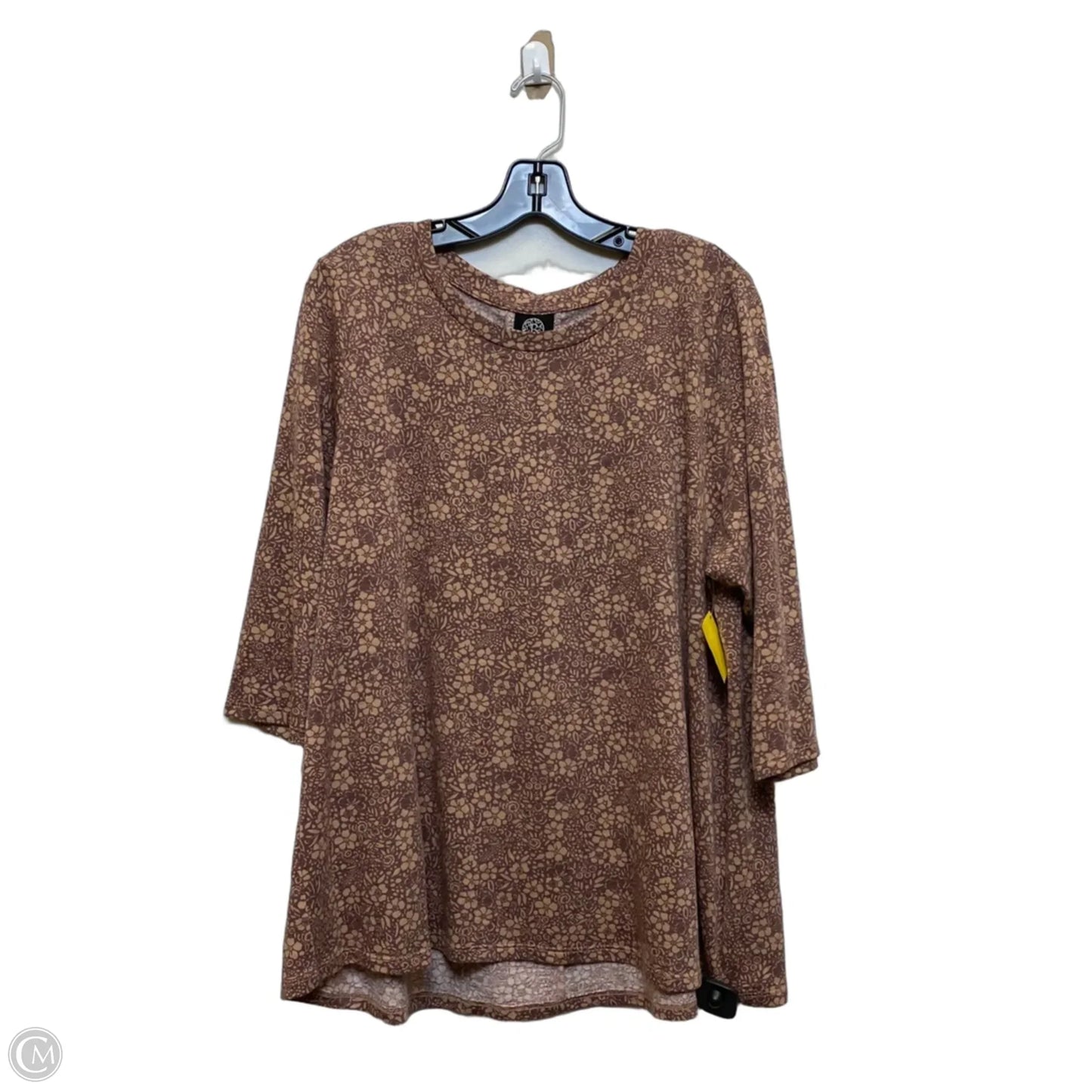 Top Long Sleeve By Bobeau In Pink, Size: 1x