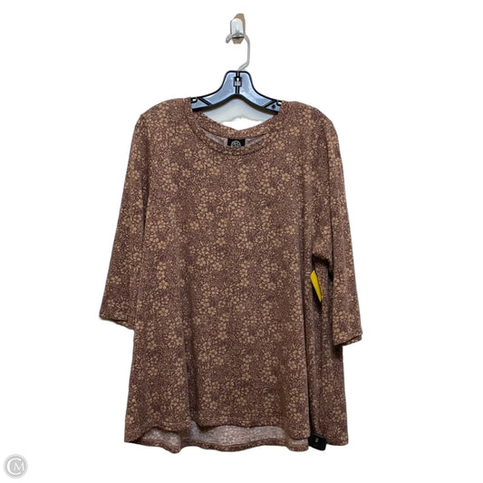 Top Long Sleeve By Bobeau In Pink, Size: 1x