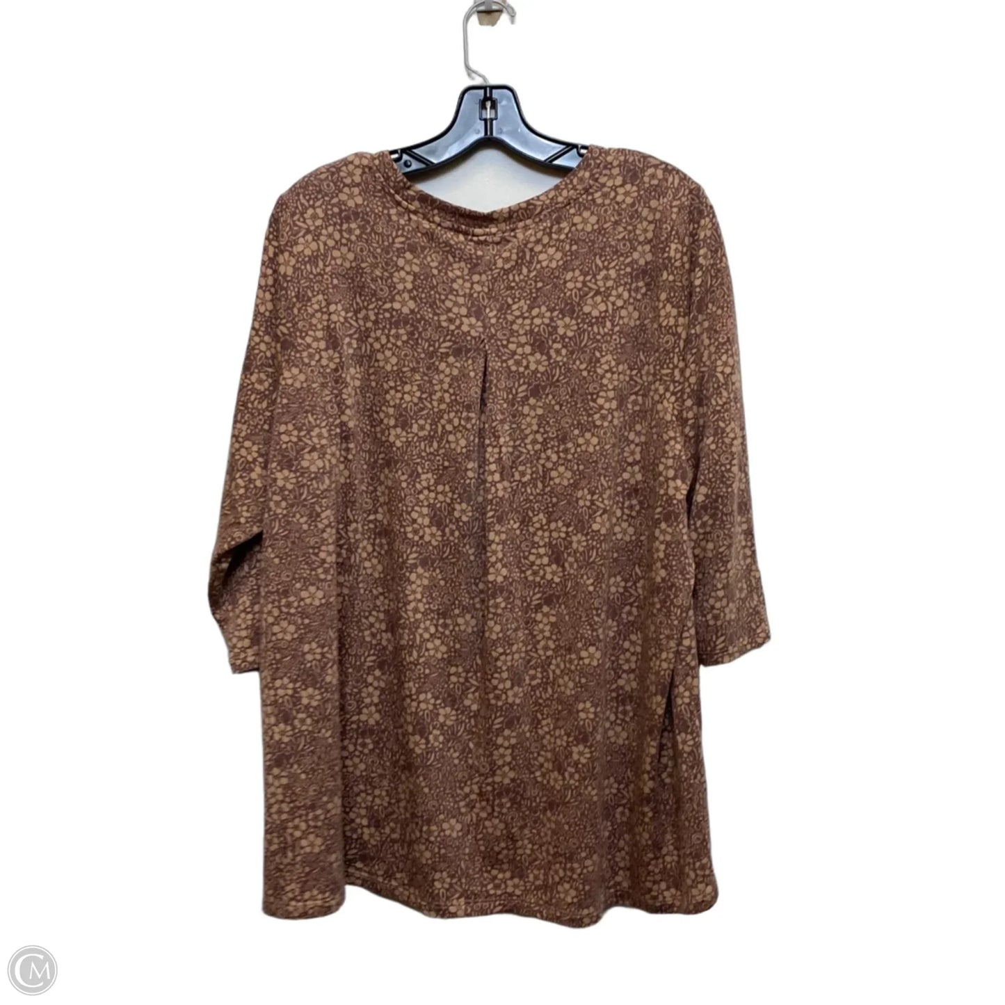 Top Long Sleeve By Bobeau In Pink, Size: 1x