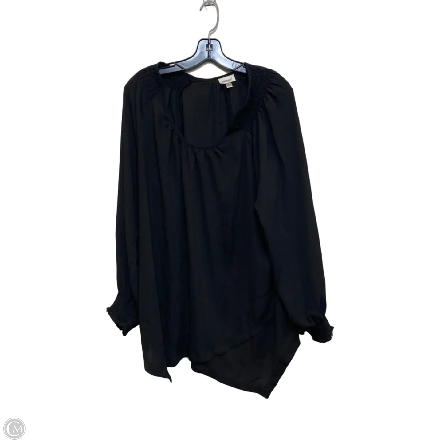 Top Long Sleeve By Avenue In Black, Size: 1x