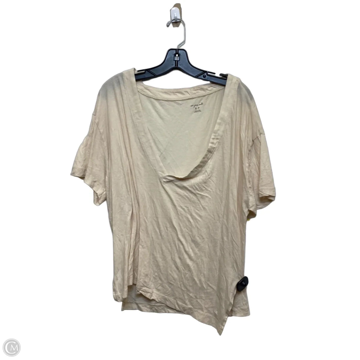 Top Short Sleeve By Out From Under In Cream, Size: S