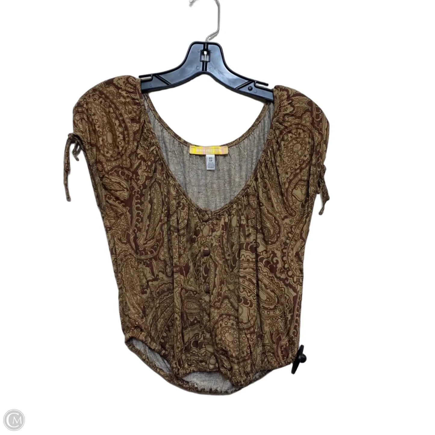 Top Short Sleeve By Urban Outfitters In Brown, Size: Xs