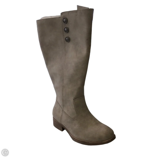 Boots Knee Flats By Avenue In Tan, Size: 10