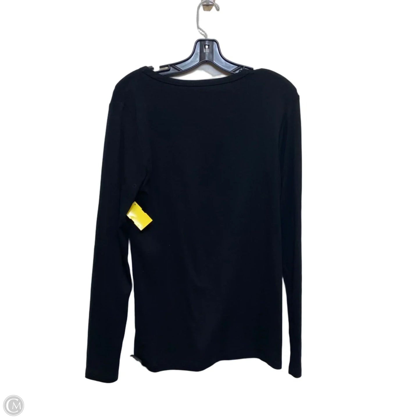 Top Long Sleeve Basic By Gap In Black, Size: L