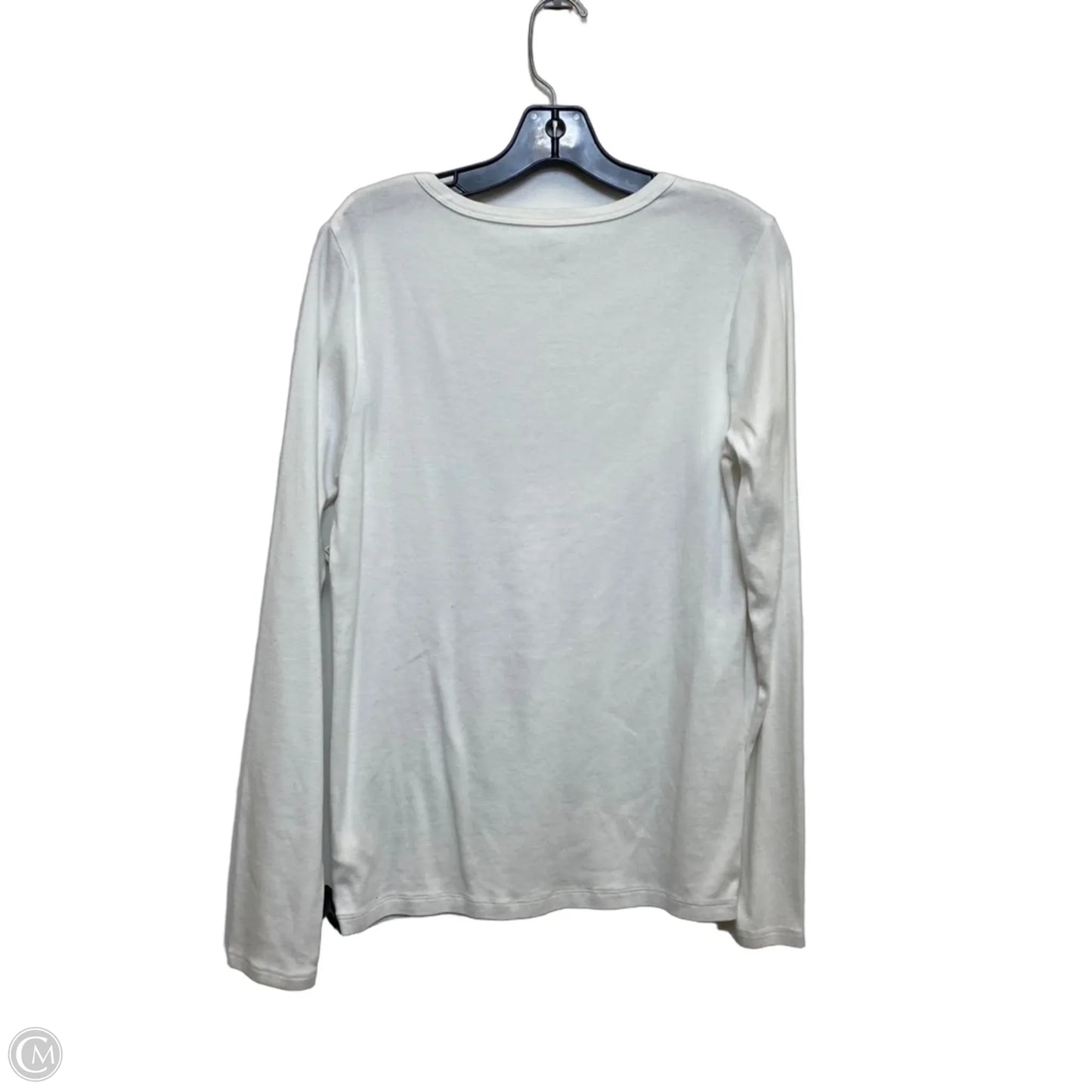 Top Long Sleeve Basic By Gap In White, Size: L