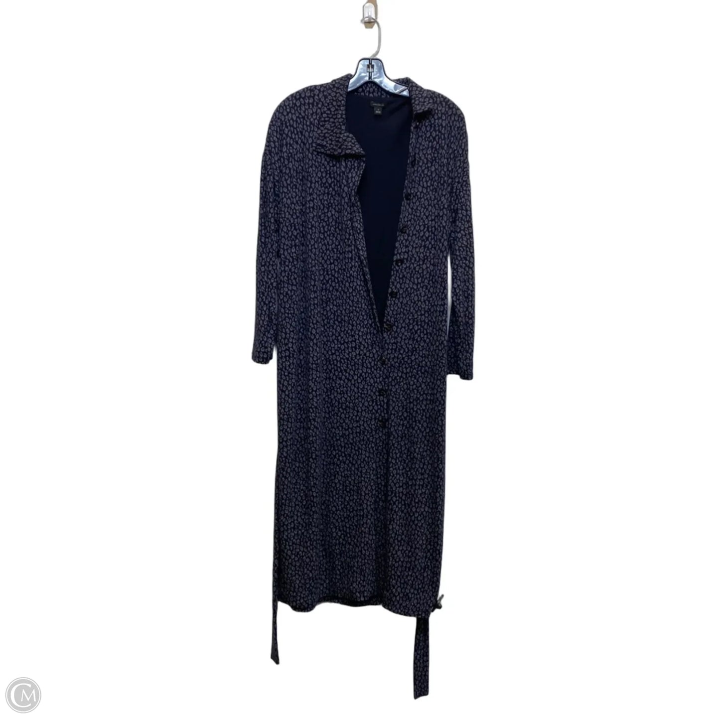 Dress Casual Midi By Ann Taylor In Navy, Size: L