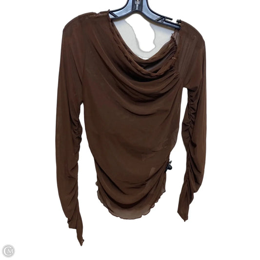 Top Long Sleeve By Shein In Brown, Size: M