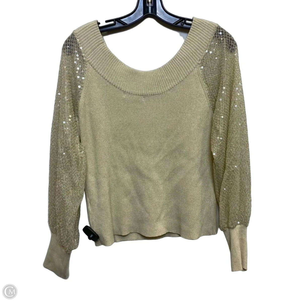 Top Long Sleeve By Cato In Gold, Size: L