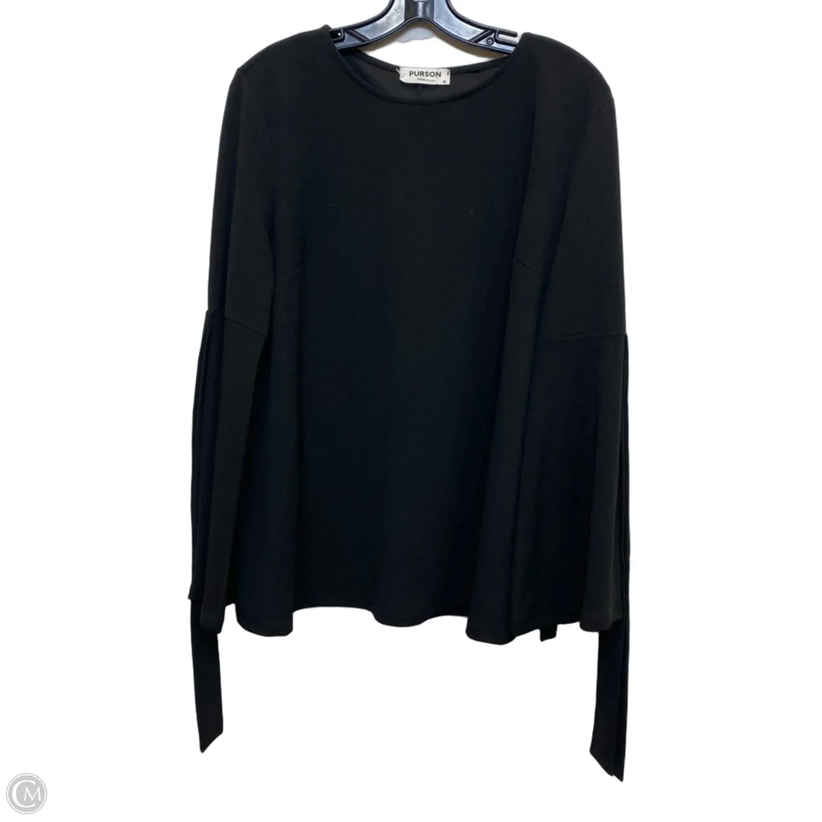 Top Long Sleeve By Purson In Black, Size: M