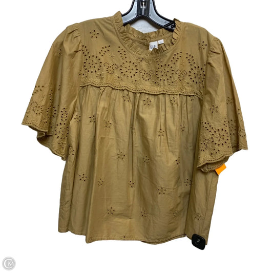 Top Short Sleeve By Gap In Brown, Size: L
