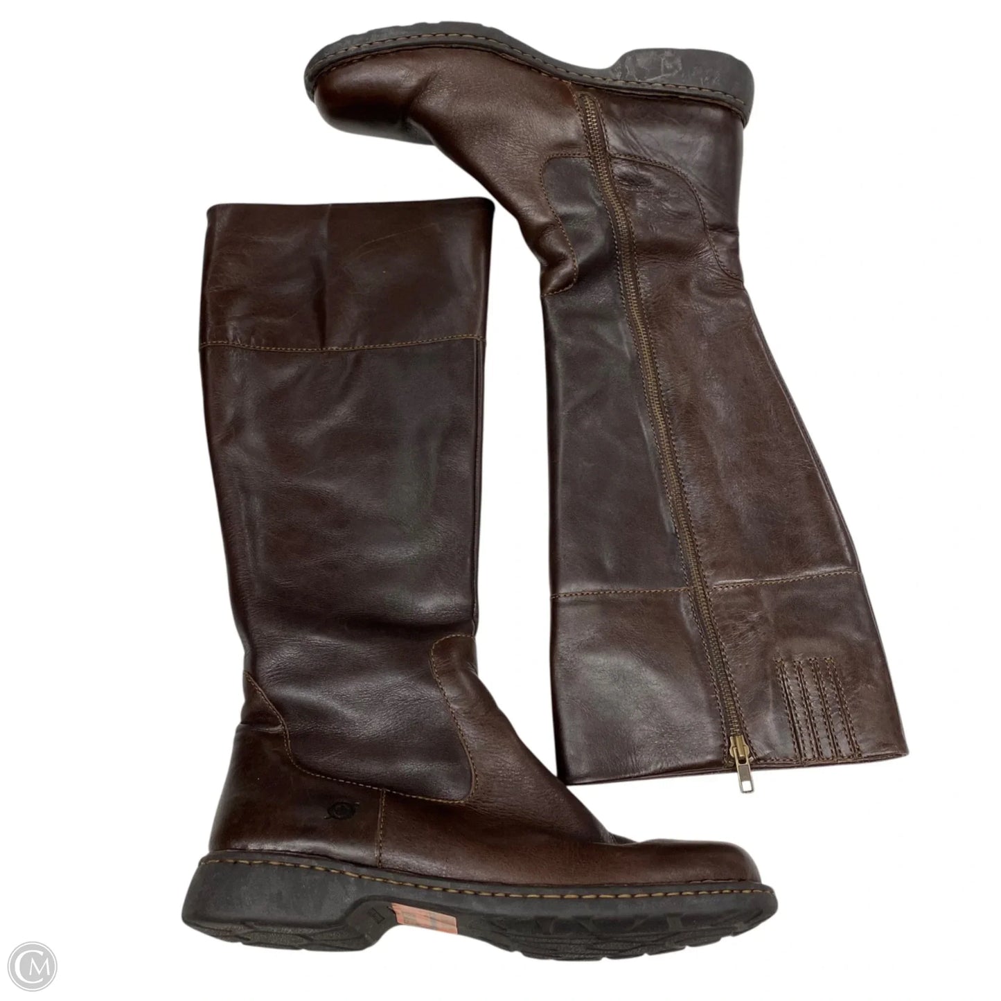 Boots Knee Flats By Born In Brown, Size: 11