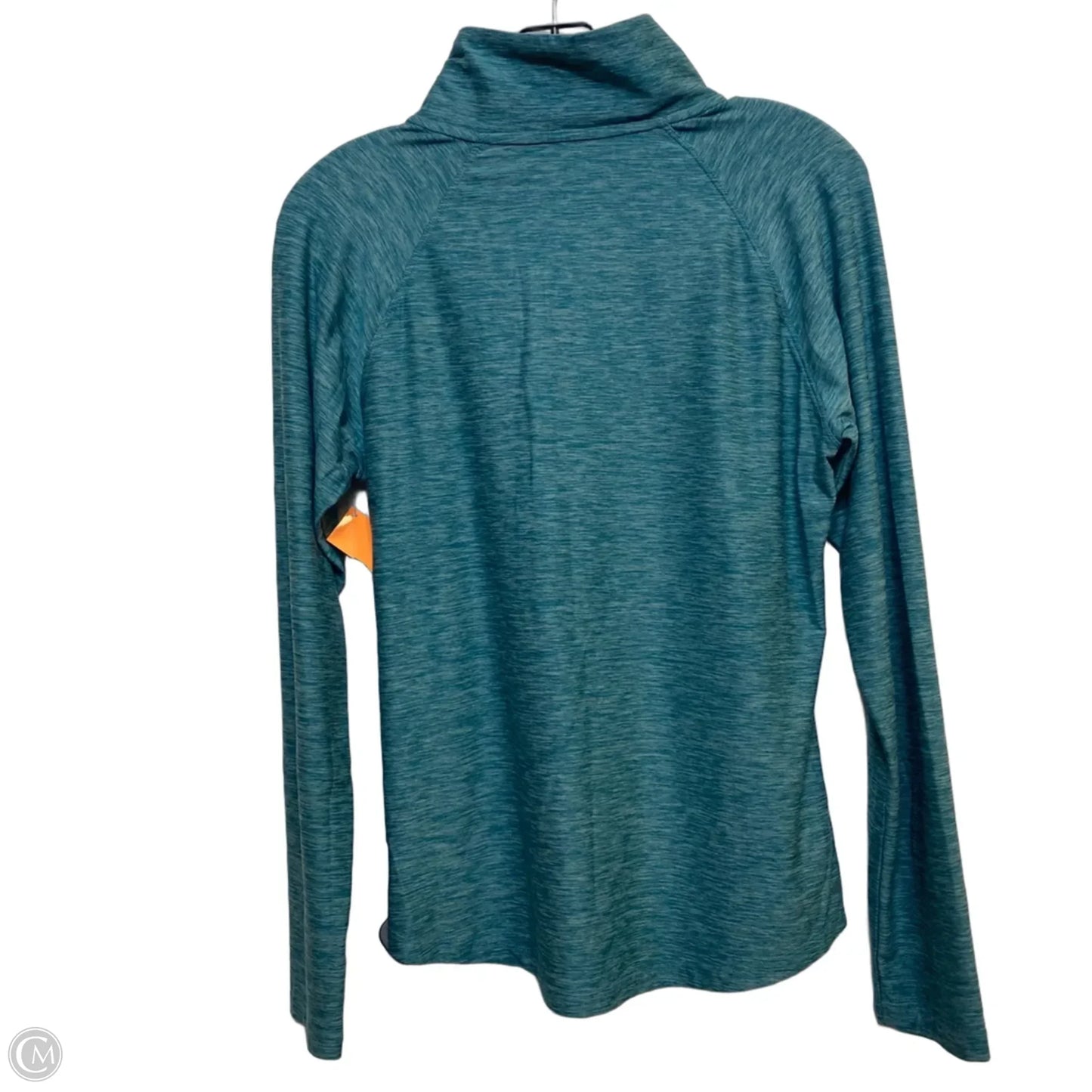 Athletic Top Long Sleeve Crewneck By New Balance In Green, Size: M