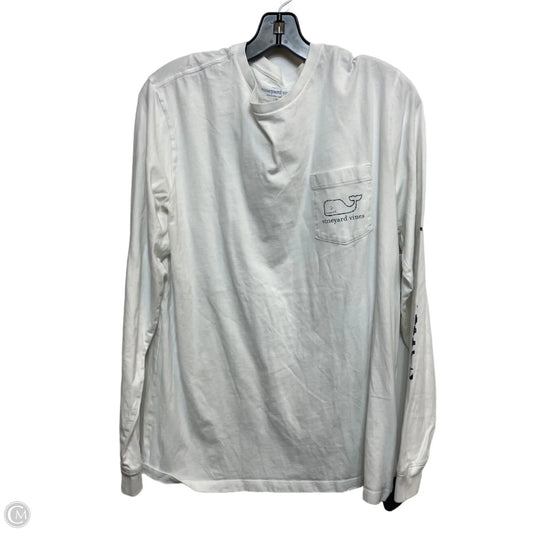 Top Long Sleeve Designer By Vineyard Vines In White, Size: M
