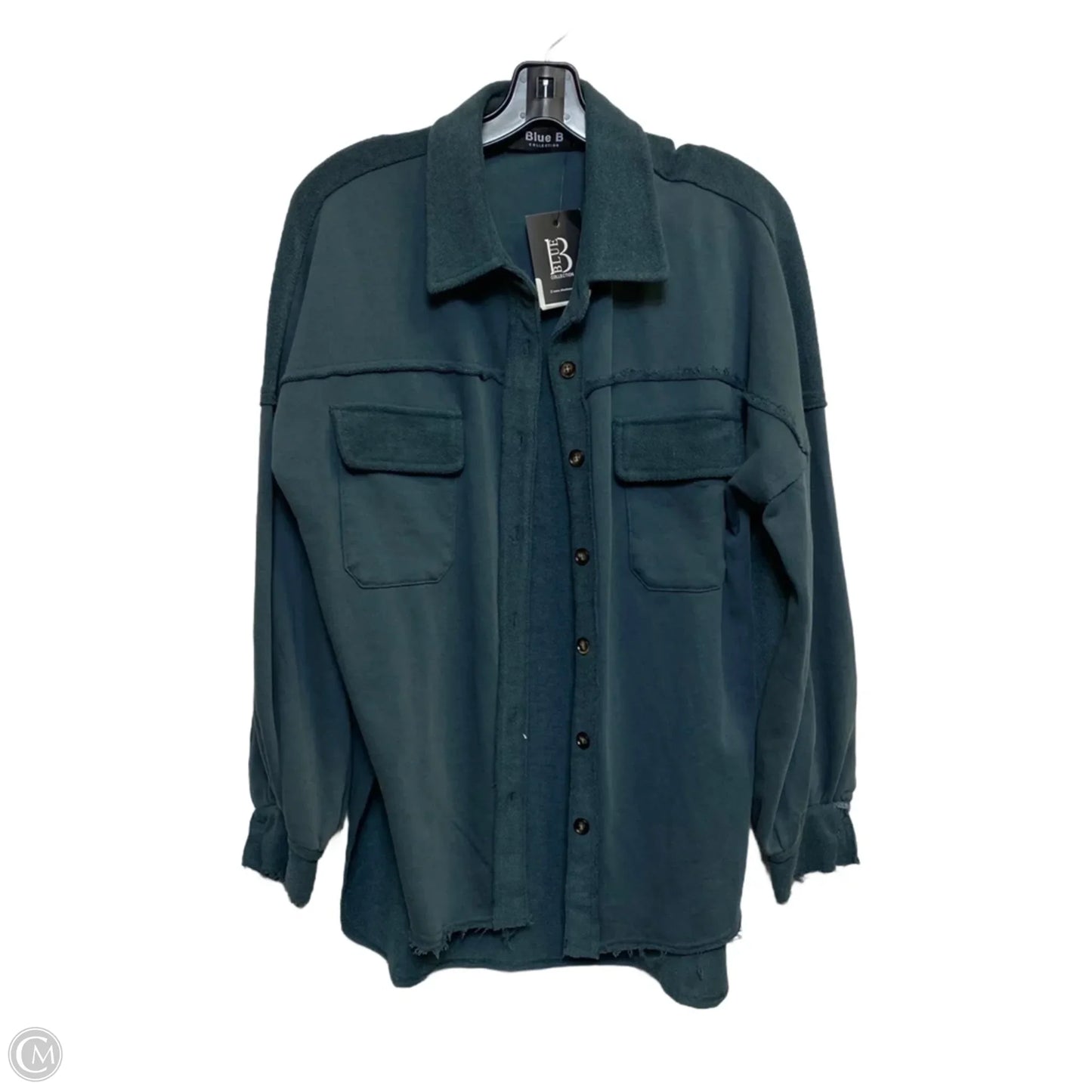 Jacket Shirt By Blue B In Green, Size: S