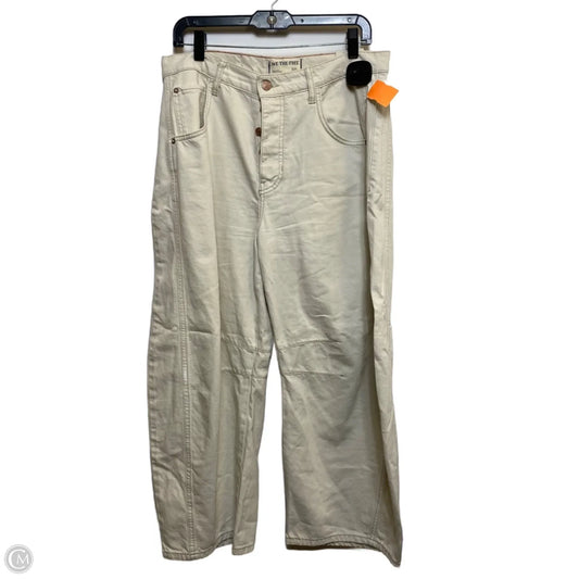 Jeans Wide Leg By We The Free In Cream, Size: 10