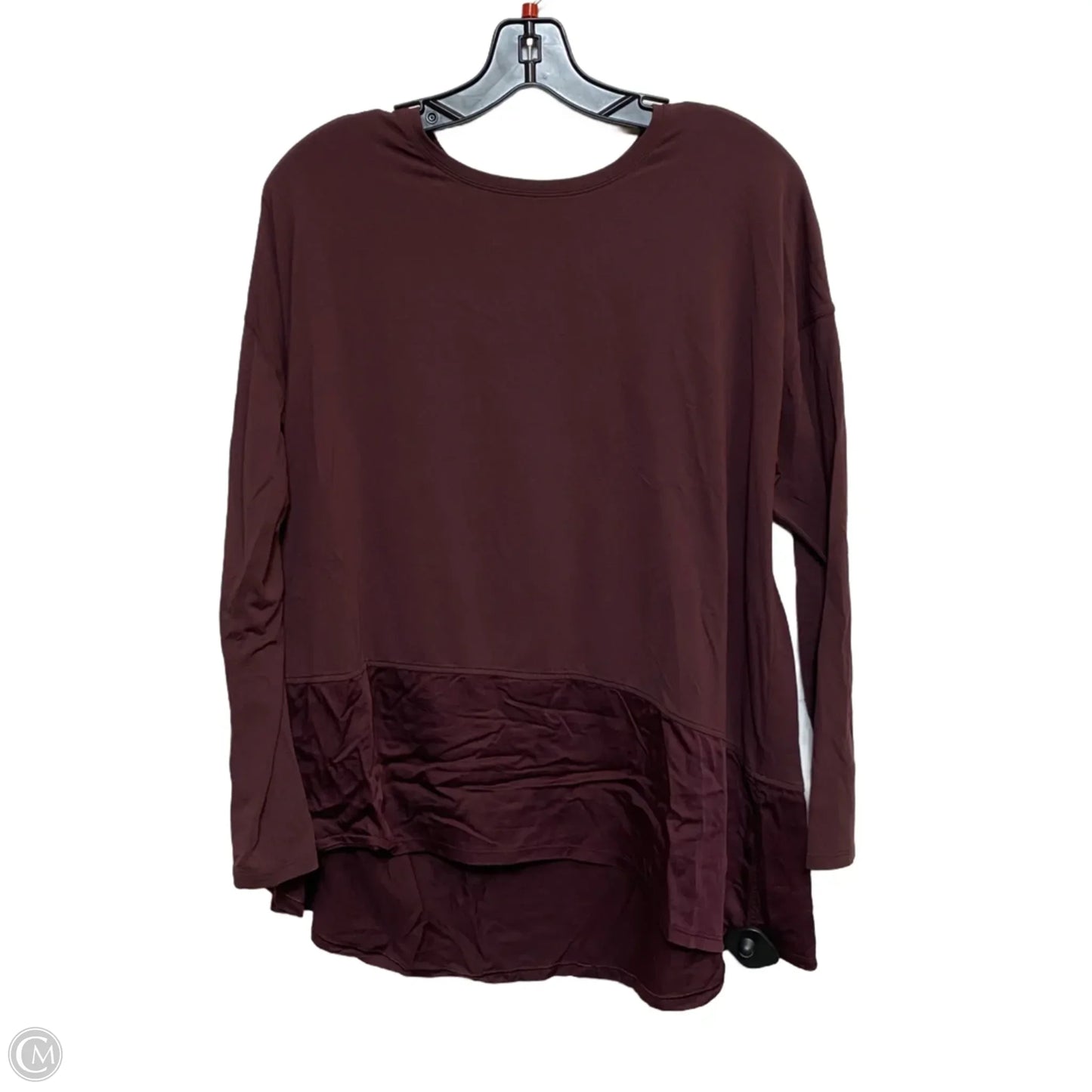 Athletic Top Long Sleeve Crewneck By Lululemon In Maroon, Size: M