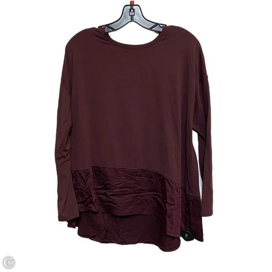 Athletic Top Long Sleeve Crewneck By Lululemon In Maroon, Size: M