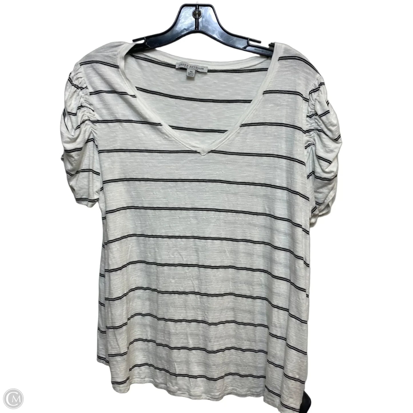 Top Short Sleeve By Universal Thread In Blue & White, Size: Xl