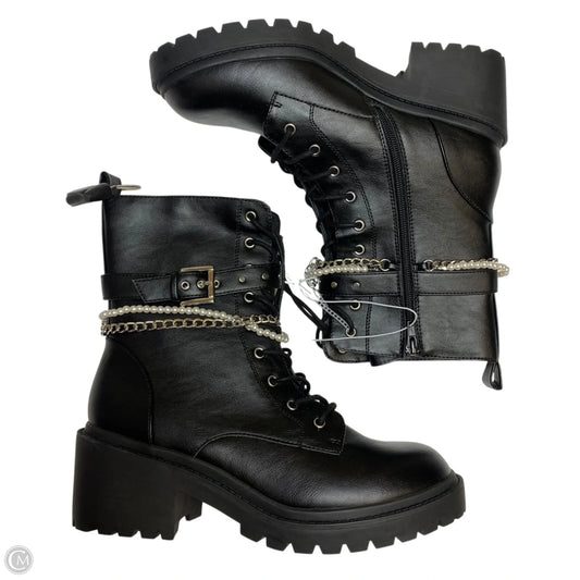 Boots Combat By Jelly Pop In Black, Size: 11