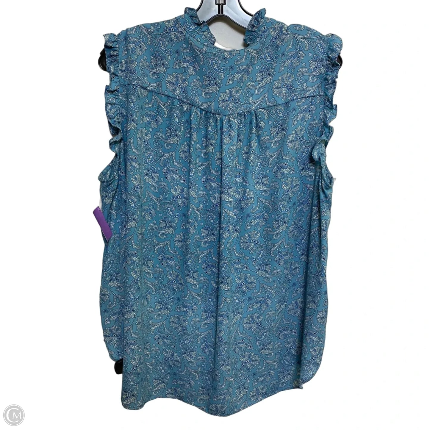 Top Sleeveless By Philosophy In Blue, Size: 2x