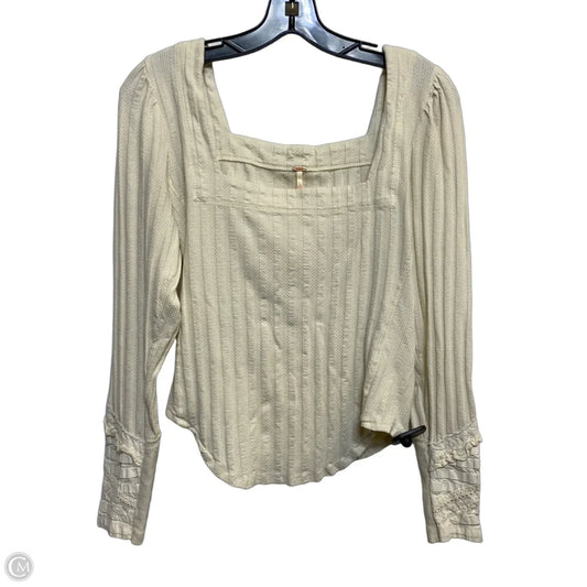 Top Long Sleeve By Free People In Cream, Size: L
