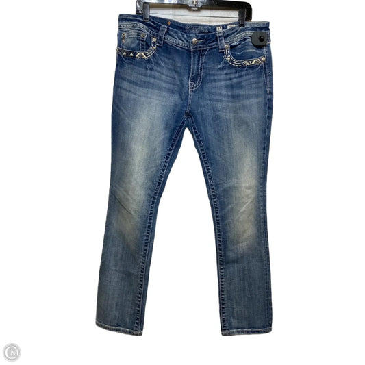 Jeans Straight By Miss Me In Blue Denim, Size: 18