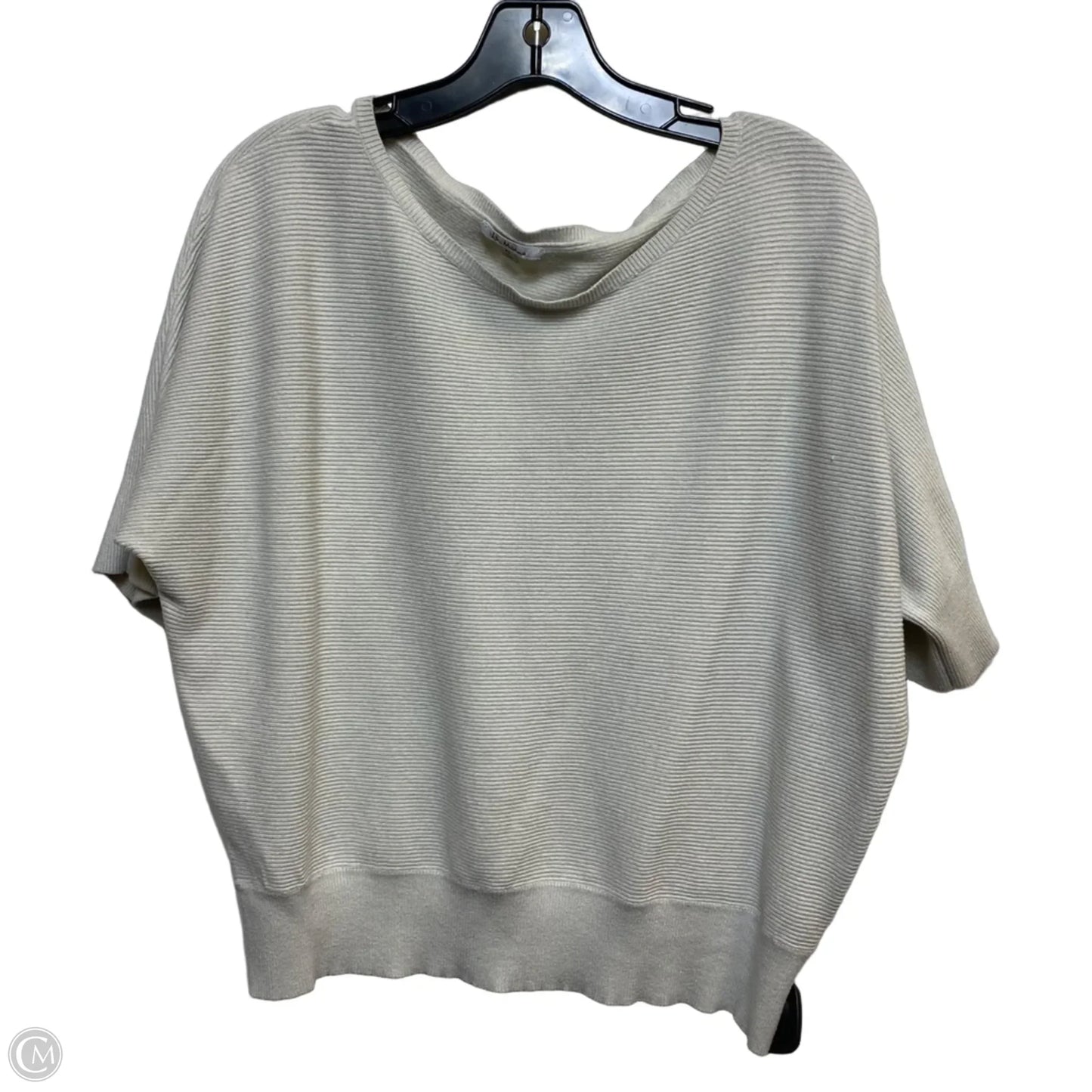 Top Short Sleeve By Vila Milano In Cream, Size: Xl