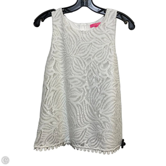 Top Sleeveless Designer By Lilly Pulitzer In White, Size: Xs