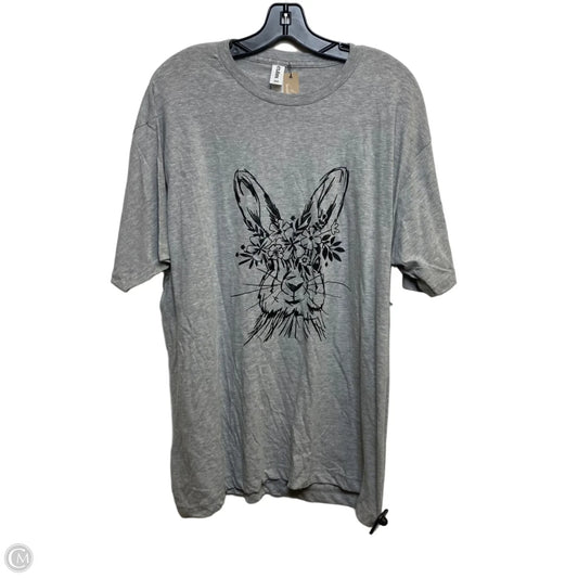 Top Short Sleeve By Tultex In Grey, Size: Xl