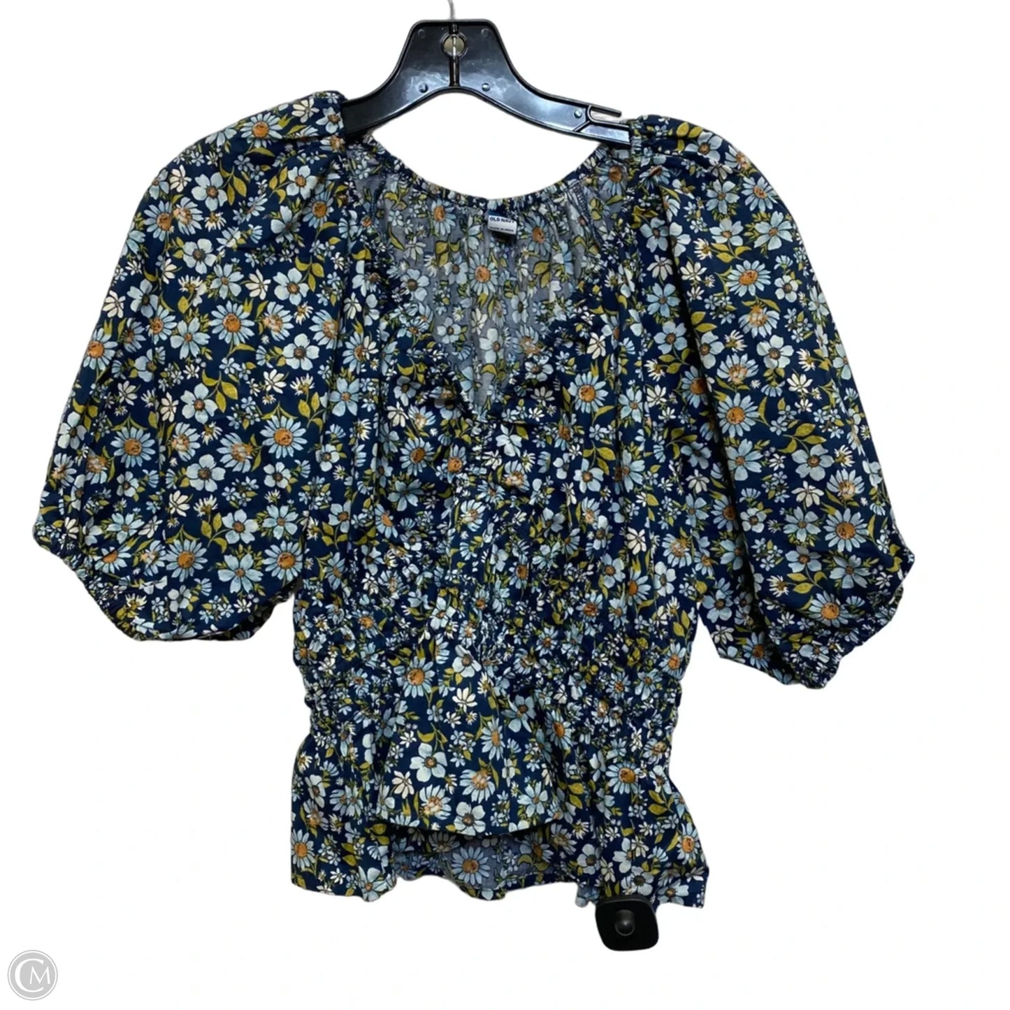 Top Short Sleeve By Old Navy In Blue & Green, Size: S