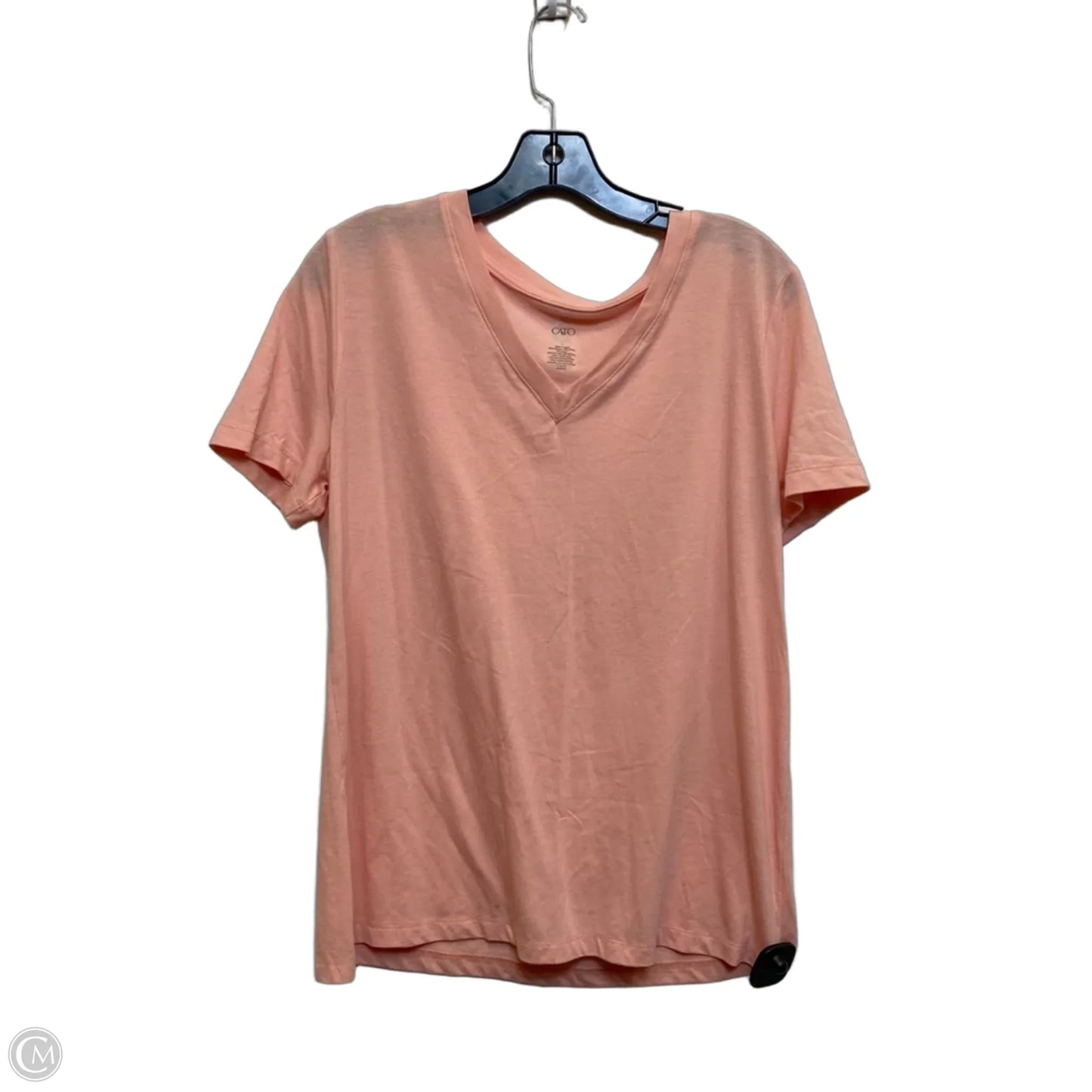 Top Short Sleeve Basic By Cato In Orange, Size: L