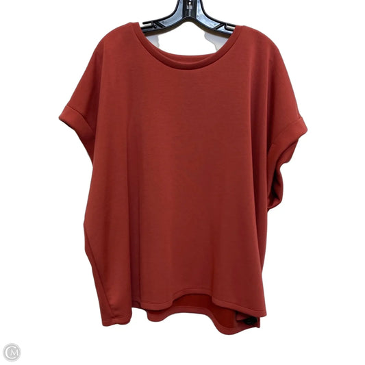 Top Sleeveless By T Tahari In Red, Size: 3x