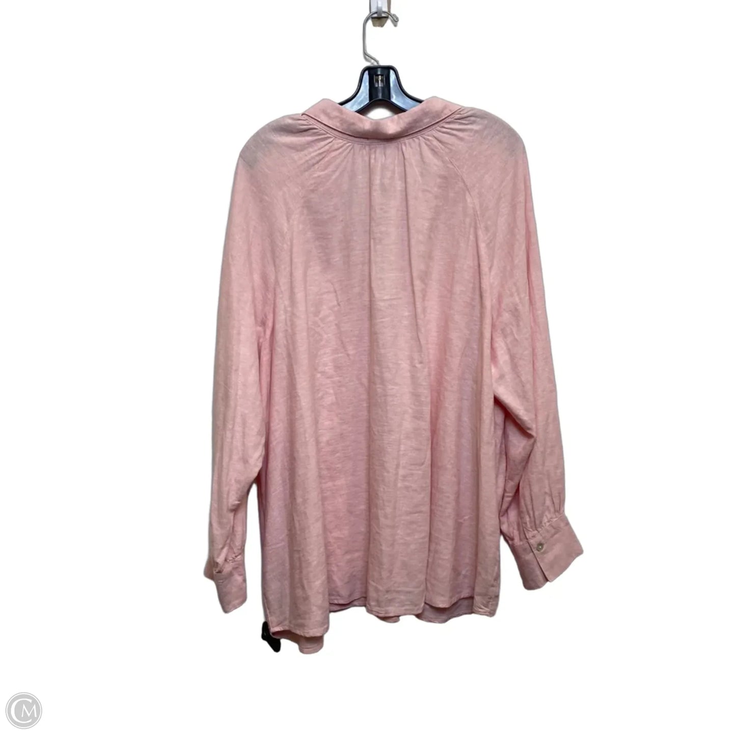 Top Long Sleeve By Laura Ashley In Pink, Size: 3x