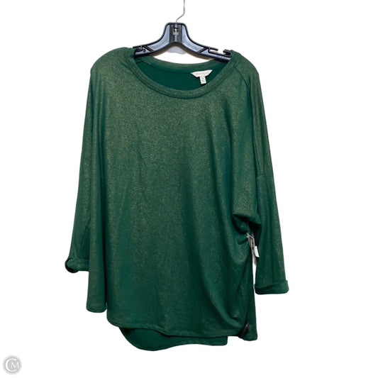 Top Long Sleeve By Crown And Ivy In Green, Size: 3x