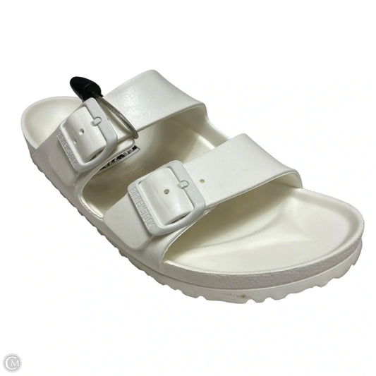 Sandals Flats By Birkenstock In Cream, Size: 9