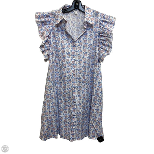 Dress Casual Short By Crown And Ivy In Blue & White, Size: S