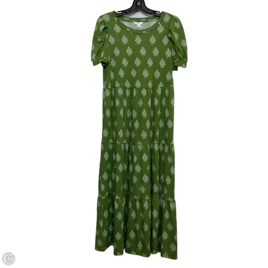 Dress Casual Maxi By Crown And Ivy In Green & White, Size: M