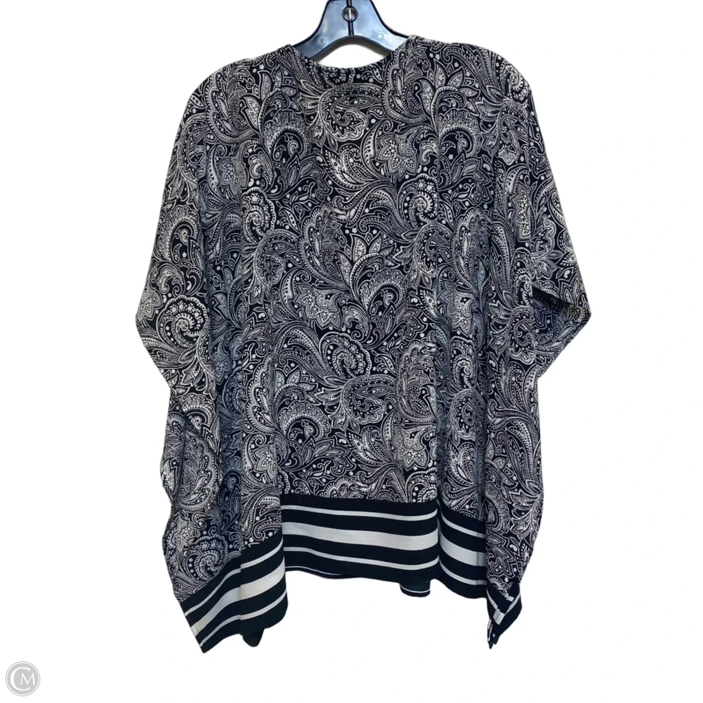 Top Short Sleeve By Michael By Michael Kors In Black & White, Size: L