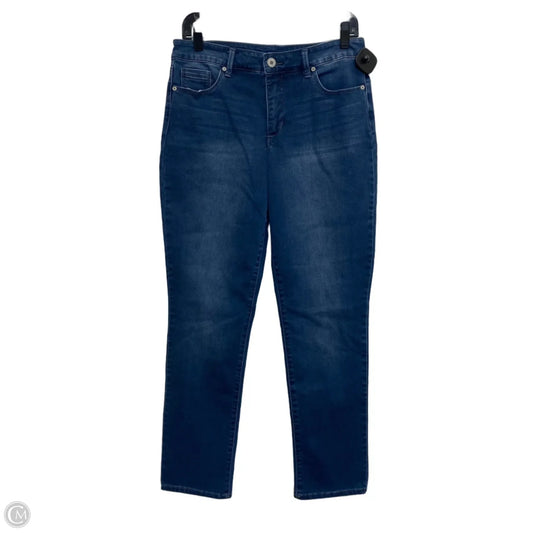 Jeans Straight By Bandolino In Blue Denim, Size: 8