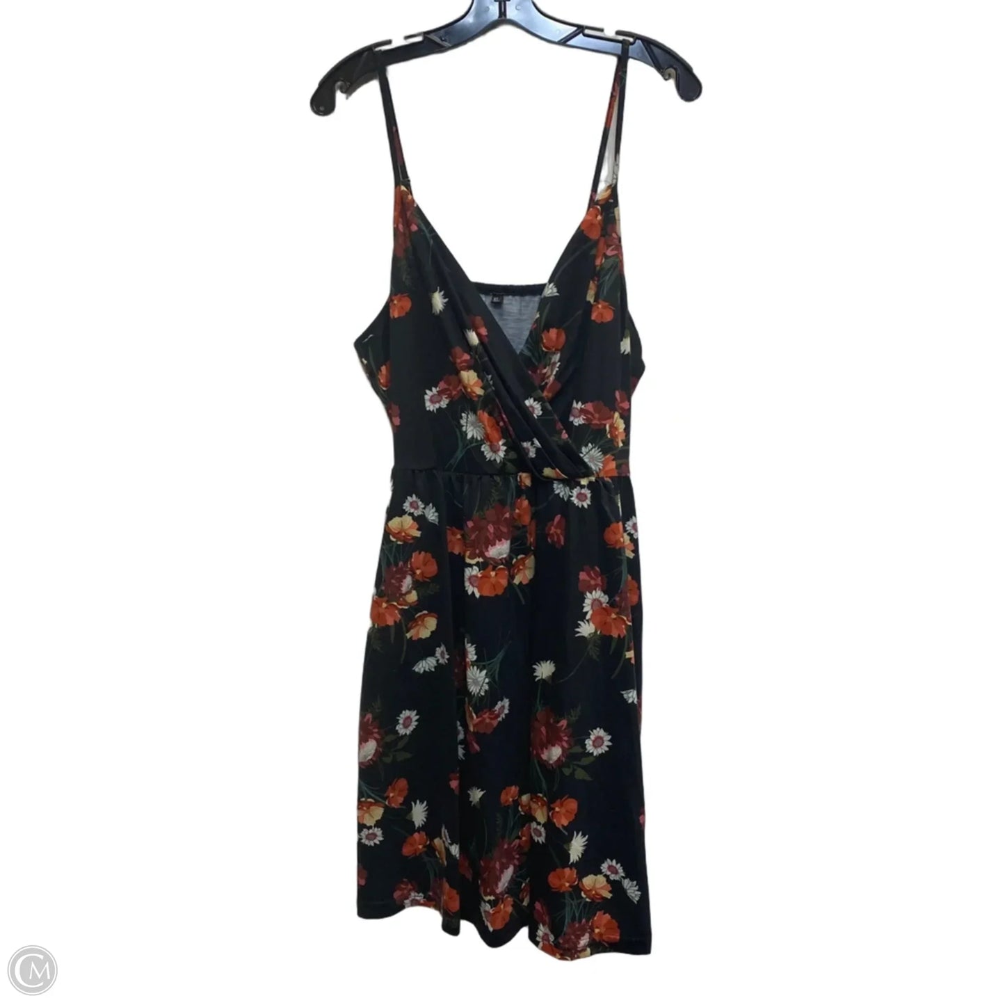 Dress Casual Short By Clothes Mentor In Black & Orange, Size: Xl